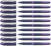 Schneider One Business Non-Retractable Ballpoint Pens with Liquid Ink, Pack of 10 Violet