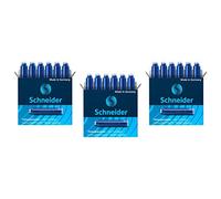 SCHNEIDER Pack of 3 Boxes of 6 Royal Blue Erasable Ink Cartridges