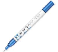 Schneider Paint-It 010 Metallic Marker Pen - 0.8mm Fine Tip - High Coverage - Blue Metallic