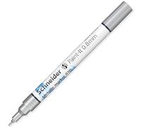 Schneider Paint-It 010 Metallic Marker Pen - 0.8mm Fine Tip - High Coverage - Silver Metallic