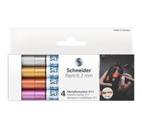 Schneider Paint-It 011 Metallic Marker 2mm Set 1-4 Assorted Colours