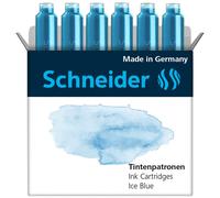 Schneider Pastel Ink Cartridge (Standard Fountain Pen) Ice Blue (Pack of 6)