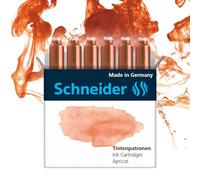 Schneider Pastel Ink Cartridges (Standard Cartridges for Fountain Pen) Apricot Pack of 6