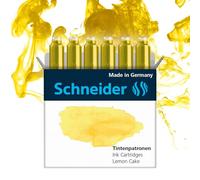 Schneider Pastel Ink Cartridges (Standard Ink Cartridges for Fountain Pen) Lemon Cake Pack of 6