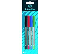Schneider Pens Tops 505 Ballpoint Pen Cap Model M Assorted Blister Pack of 4