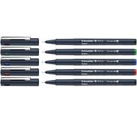 Schneider Pictus Fineliner (Line Widths: 0.2 and 0.5 mm, Indelible Pigmetliner, Metal-Encased Tip, Housing Made of 85% Recycled Plastic), Assorted Colours, Pack of 5