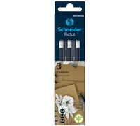 Schneider Pictus Fineliner Pens 0.3 mm, 0.5 mm and 0.7 mm Lines Black Pack of 3
