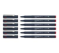 Schneider Pictus Fineliner Pens Line Width 0.5 mm Pack of 6 Red