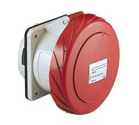 Schneider PKF32G734 Industrial Sockets and Plugs, 4x32A, Triple, 3P + T, IP67, Screw Flat Machine Pocket, White, Set of 6 Piece