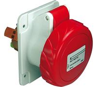 Schneider PKY32G734 Industrial Sockets 4x32A, Triple, 3P + T, IP67, Fast Plain Machine Plug, White, Set of 8 Pieces