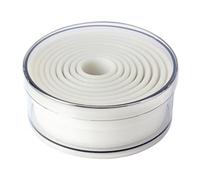 Schneider GT141 A166100 Plain Round Pastry Cutters Set of 9, Nylon, Off- White
