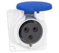 Schneider PratiKa 32A IP44 Angled Panel Socket - PKF32F423