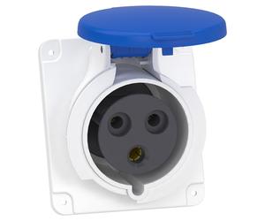 Schneider PratiKa 32A IP44 Angled Panel Socket - PKF32F423