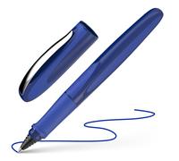 Schneider Ray 187815 Rollerball Pen (Refillable with Standard Ink Cartridges, Suitable for Right and Left-Handed Users) Space Blue