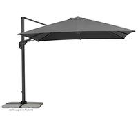 Schneider Rhodos Twist Parasol, Anthracite, 300 x 300 cm Square, Aluminium and Steel Frame, Polyester Fabric