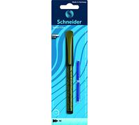 Schneider Schreibgeräte Voice Fountain Pen Medium Assorted Blister Pack Including 2 Ink Cartridges,Blue