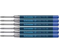 Schneider Slider 755 Ballpoint Pen Refill ViscoGlide Technology, Indelible, XB = Extra Wide, Pack of 6, Blue