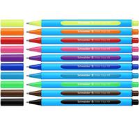 Schneider Slider Edge Assorted Ballpoint Pens (Wallet of 10), Yellow,Orange,Blue,Green,Violet,Brown,Red,Pink,Black