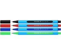 Schneider Slider Edge Pastel XB Ballpoint Pen, Triangular Pen with XB (extra broad) Line Width 4 Items Standard colours