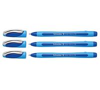 Schneider Slider Memo XB Ballpoint Pen with Cap Stroke Width XB Ink Colour Made in Germany Pack of 3, blue, 3