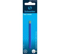 Schneider Take 4 Ballpoint Pen Refills (Pack of 2, Refills for Schneider Take 4 Four-Colour Ballpoint Pens) Blue