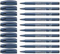 Schneider Topball 857 Ink Roller Pen with Solid Metal Tip 0.6 mm, Black (Pack of 10)