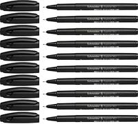 Schneider Topliner 967 Fineliner Pen - Black (Pack of 10)