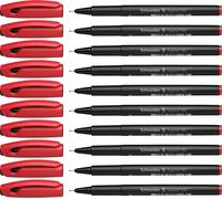 Schneider Topliner 967 Fineliner Pen - Red (Pack of 10) 10er red