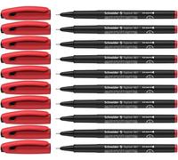 Schneider Topliner 967 Fineliner Pen - Red (Pack of 10)