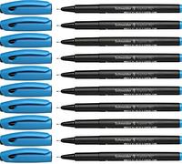 Schneider Topliner 967 Fineliner Pens 0.4 mm Pack of 10 Turquoise