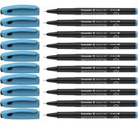 Schneider Topliner 967 Fineliner Pens 0.4 mm Pack of 10 Turquoise
