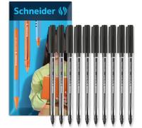 Schneider Tops 505 Ballpoint Pen Medium 0.5mm Black Ink Pack of 10 | 0.5mm Writing Line, Visible Ink Supply, Smudge-Resistant, For Home, Work & Office Use