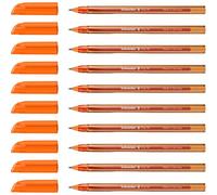 Schneider Vizz 102211 Ballpoint Pen for Easy and Fast Writing - Colour Ink Barrel - Medium Line - Orange (Pack of 10)