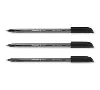 Schneider Vizz M Ballpoint Pen with Gelco Technology, Black Ink, Pack of 3 | Gelco Writing Technology, Waterproof ISO-Certified Ink, Recycled Plastic, For Home, Work & Office Use