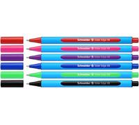 Schneider writing instruments ballpoint pen Slider Edge, cap model, XB, assorted, case of 6 colors, pack of 6