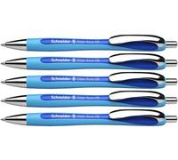 Schneider Xb Rave Retract Viscoglide, Blue (Pack of 5) | Ink: blue, Viscoglide technology for long texts without dropouts at school, university and work, indelible