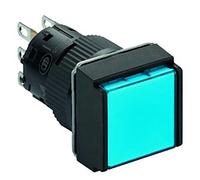 Schneider XB6EC F6B1P Light Blue Push Button Diameter 16, Concealed, Dual Pressure Release, 24 V, 1OC