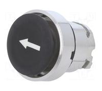 Schneider Electric Push button head, Harmony XB4, metal, flush, white, 22 mm, spring return, marked UP ARROW