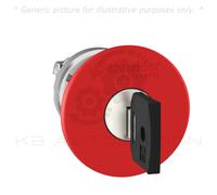 Schneider ZB4BS94412 emergency stop mechanism, Ø40 mushroom red button head, key