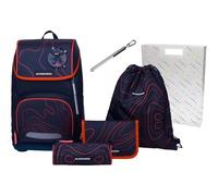 Schneiders satchel leisure backpack Ergoplus 2in1 Schulranzen Set 7 -piece 22L Ninja Revenge dark blue