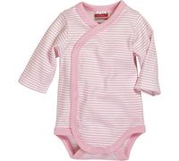 Schnizler Unisex Baby Wrap-around bodysuit striped Baby Wrap Body, Pink (White/Lightpink), 56
