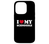 Schnoodles Schnauzer Poodle Mix I Love My Schnoodle Case for iPhone 14 Pro