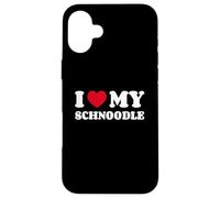 Schnoodles Schnauzer Poodle Mix I Love My Schnoodle Case for iPhone 16 Plus