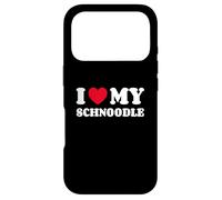 Schnoodles Schnauzer Poodle Mix I Love My Schnoodle Case for iPhone 17 Pro