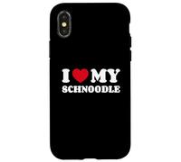 Schnoodles Schnauzer Poodle Mix I Love My Schnoodle Case for iPhone X/XS