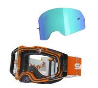 SCHNORR MX Pro Motocross Goggle Anti-Fog Tear-Off Roll-Off + Interchangeable Lens Blue