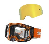 SCHNORR MX Pro Motocross Goggle Anti-Fog Tear-Off Roll-Off + Interchangeable Lens Gold