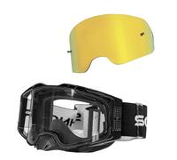 SCHNORR MX Pro Motocross Goggle Anti-Fog Tear-Off Roll-Off + Interchangeable Lens Gold