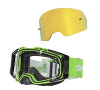 SCHNORR MX Pro Motocross Goggle Anti-Fog Tear-Off Roll-Off + Interchangeable Lens Gold