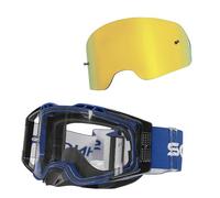 SCHNORR MX Pro Motocross Goggle Anti-Fog Tear-Off Roll-Off + Interchangeable Lens Gold